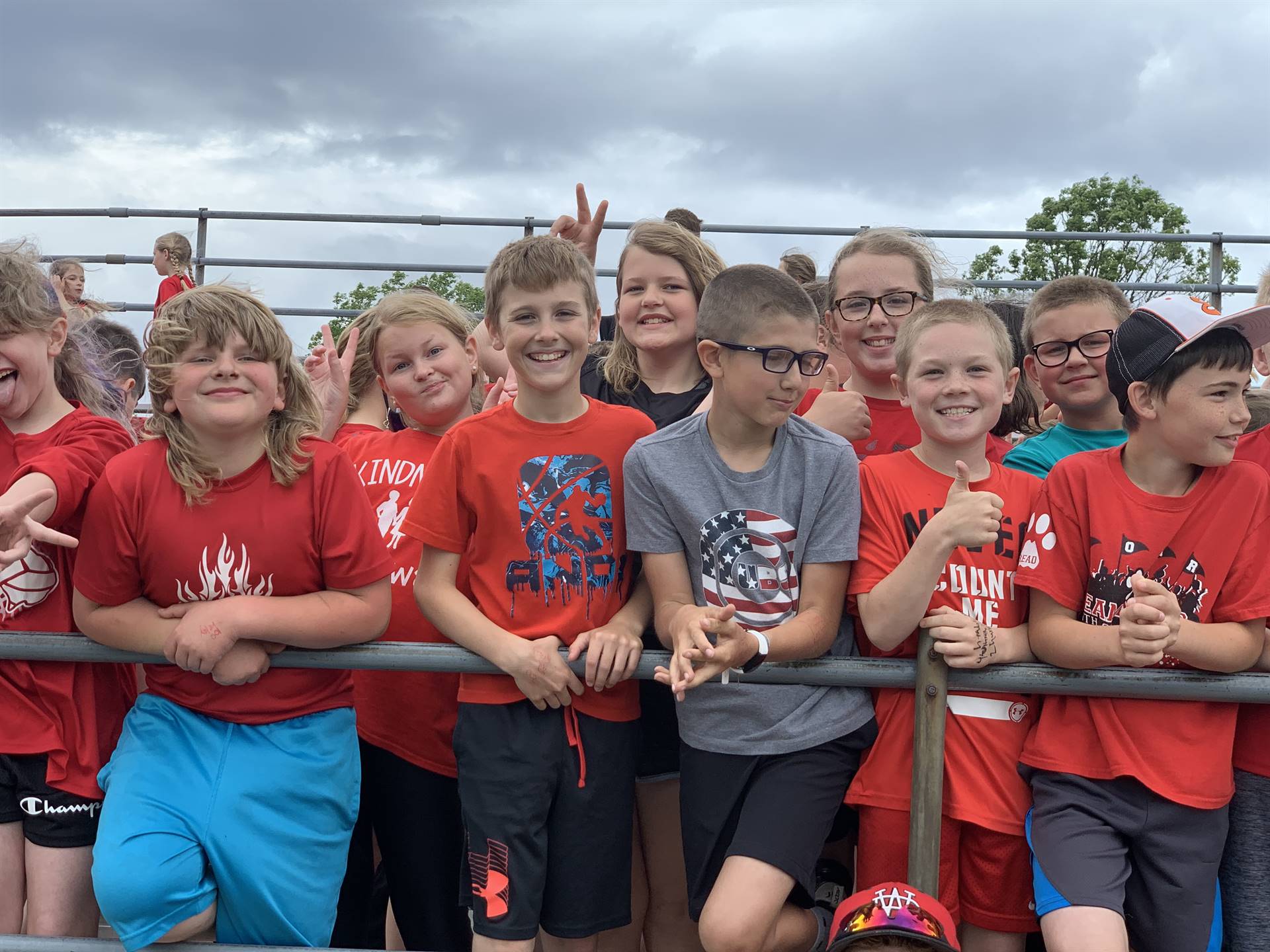 EES elementary students at a track meet