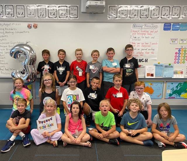 3rd grade class on first day of school