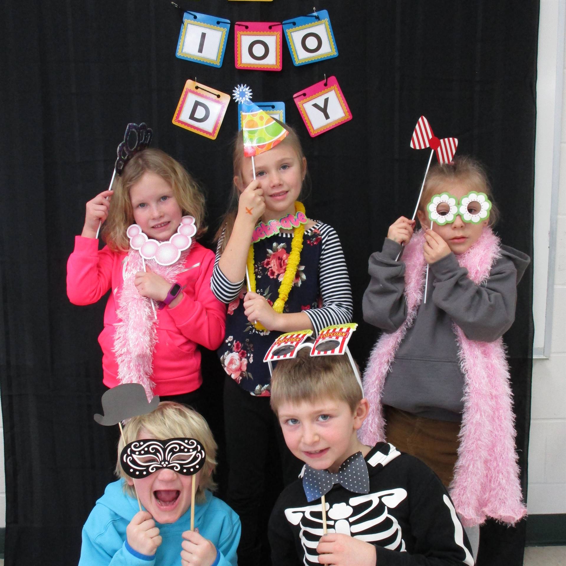 Students on 100th Day