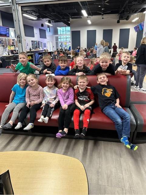 Students at bowling alley